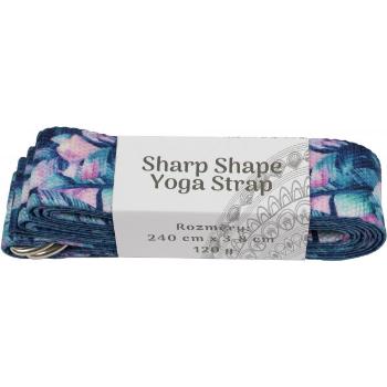 SHARP SHAPE YOGA STRAP LEAVES Jóga páska, tmavě modrá, velikost UNI