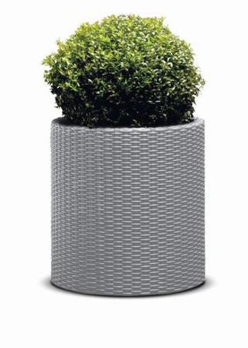 Keter Large Cylinder L Květináč 44 x 44 x 44 cm stříbrno-šedý