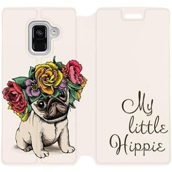 Flipové pouzdro na mobil Samsung Galaxy A8 2018 - M039P Mopsík My Little Hippie (5903226047550)