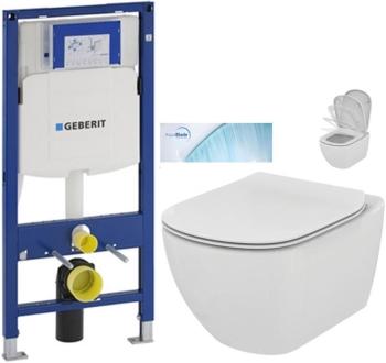 GEBERIT Duofix bez tlačítka + WC Ideal Standard Tesi se sedátkem SoftClose, AquaBlade  111.300.00.5 TE1