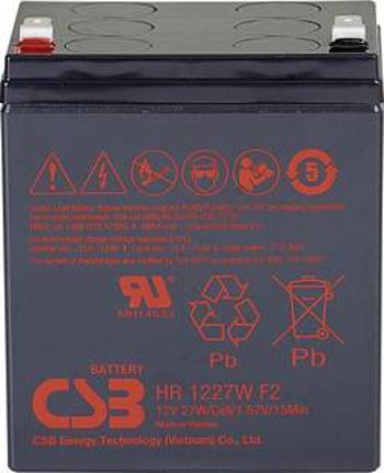 Olověný akumulátor CSB Battery HR 1227W high-rate HR1227WF2, 6.2 Ah, 12 V