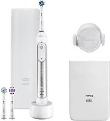 Rotační/oscilační elektrický kartáček na zuby Oral-B 8200 W, bílá, stříbrná