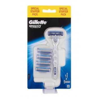 Gillette Mach3 Turbo holicí strojek holicí strojek s jednou hlavicí 1 ks + náhradní hlavice 4 ks pro muže