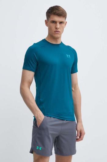 Tréninkové tričko Under Armour HG Armour zelená barva, s potiskem