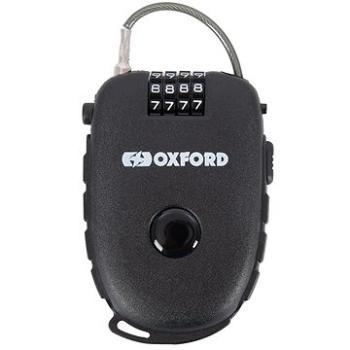 OXFORD svinovací lankový zámek RETRACTABLE COMBINATION LOCK, (délka 0,75 m, tl. 2,4 mm, černý) (LK100)