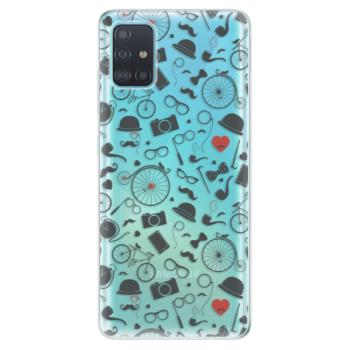 Odolné silikonové pouzdro iSaprio - Vintage Pattern 01 - black - Samsung Galaxy A51