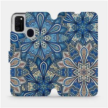 Flipové pouzdro na mobil Samsung Galaxy M21 - V108P Modré mandala květy (5903516244997)