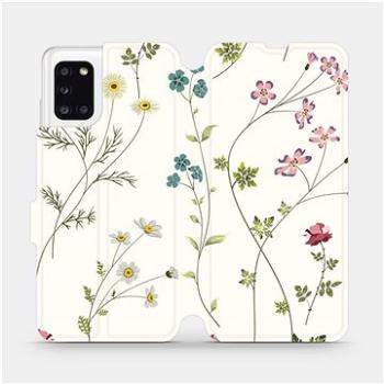 Flipové pouzdro na mobil Samsung Galaxy A31 - MD03S Tenké rostlinky s květy (5903516227044)