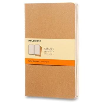 MOLESKINE Cahier L, hnědý - balení 3 ks (QP416)