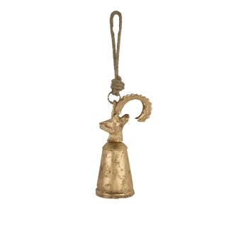 Zlatý kovový zvonek Kozoroh 15cm - 6*6*15cm CIBGS15
