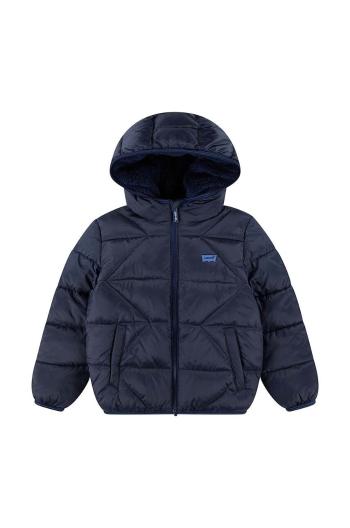 Kojenecká bunda Levi's SHERPA LINED PUFFER JKT modrá barva, 6EL257