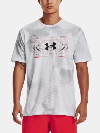 Under Armour UA FBTL AOP METAL LOGO SS Triko Bílá