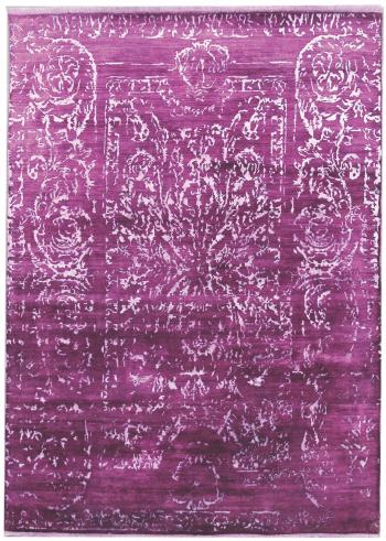 Diamond Carpets koberce Ručně vázaný kusový koberec Diamond DC-JK 2 Purple/silver (overdye) - 305x425 cm Fialová