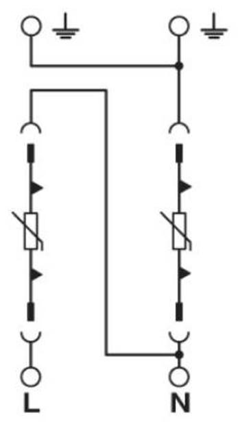 Svodič pro přepěťovou ochranu Phoenix Contact VAL-MS-T1/T2 48/12.5/1+1V-FM 2801533