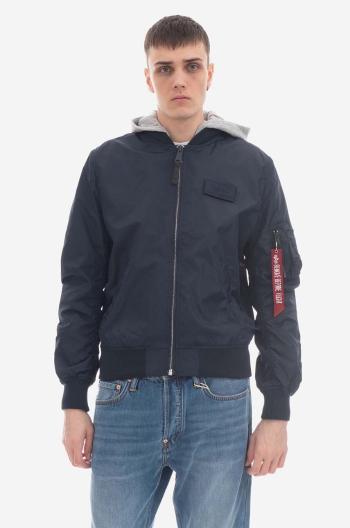 Bunda Alpha Industries MA-1 TT Hood BP Ref. 106103 07 pánská, tmavomodrá barva, přechodná