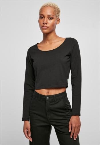 Urban Classics Ladies Organic Cropped Longsleeve black - S