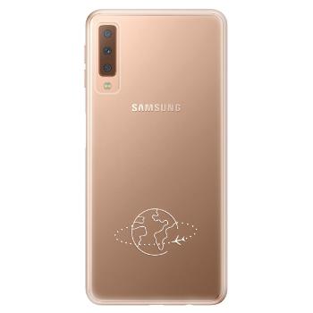 Odolné silikonové pouzdro iSaprio - čiré - Travel - Samsung Galaxy A7 (2018)