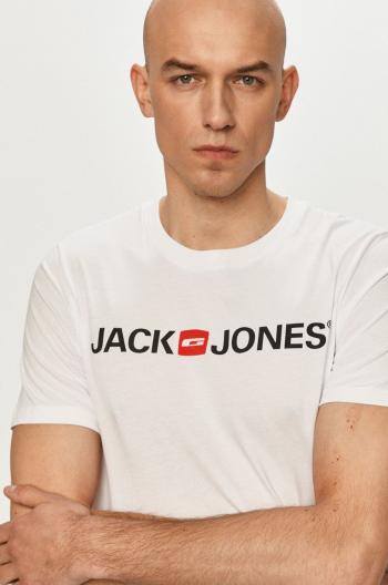 Tričko Jack & Jones bílá barva