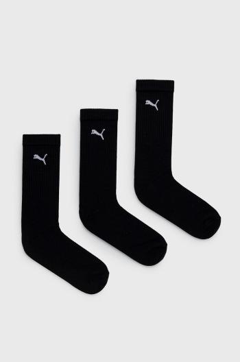 Ponožky Puma (3-pack) černá barva, 907940