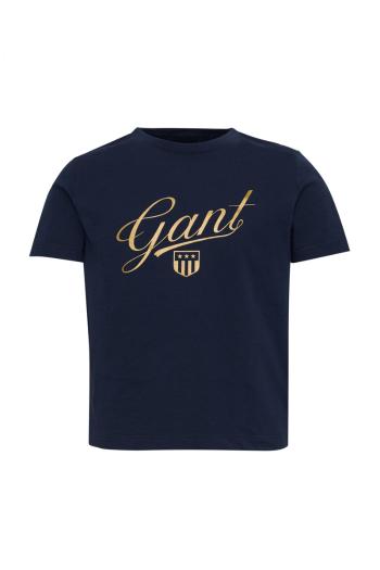 TRIČKO GANT D1. SCRIPT SHIELD SS T-SHIRT modrá 110/116