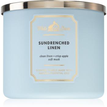 Bath & Body Works Sundrenched Linen vonná svíčka 411 g