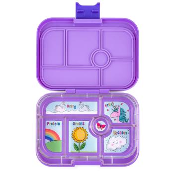 Svačinový box ORIGINAL 6 Yumbox 625 ml fialový / jednorožec