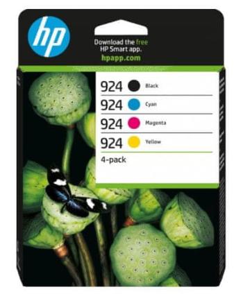 HP 924 CMYK Original Ink Cartridge 4-Pack (6C3Z1NE)