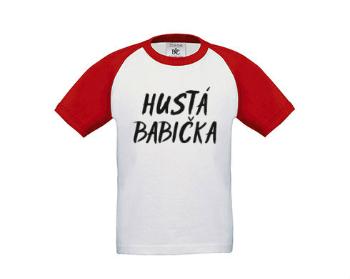 Dětské tričko baseball Hustá babička