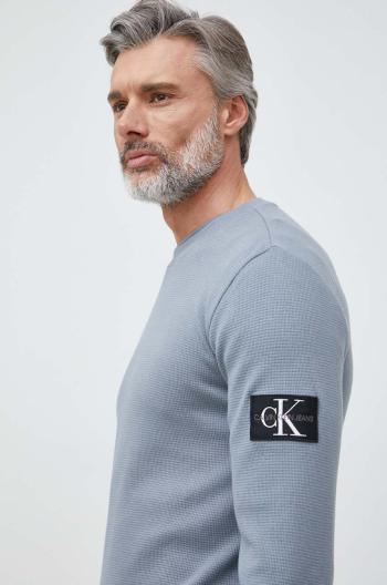 Bavlněný svetr Calvin Klein Jeans šedá barva