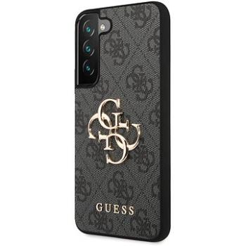 Guess PU 4G Metal Logo Zadní Kryt pro Samsung Galaxy S23 Grey (GUHCS23S4GMGGR)