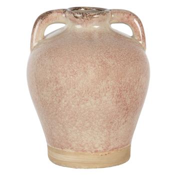 Světle růžová váza Sara s popraskáním a patinou - Ø 16*20 cm 6CE1266S