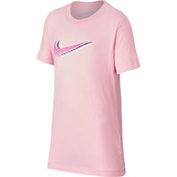 Nike NSW TEE TRIPLE SWOOSH U Dětské tričko, růžová, velikost L