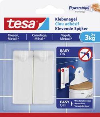 Tesa® lepicí hřebíky bílá 77763-00000-00 tesa Množství: 2 ks