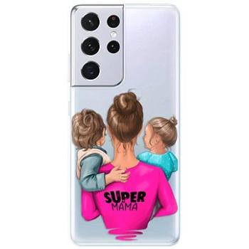 iSaprio Super Mama - Boy and Girl pro Samsung Galaxy S21 Ultra (smboygirl-TPU3-S21u)