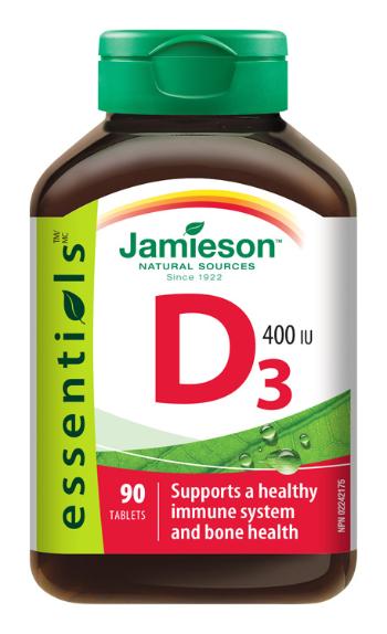 Jamieson Vitamín D3 400 IU 90 tablet