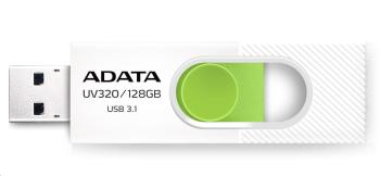 ADATA Flash Disk 128GB UV320, USB 3.1 Dash Drive, bílá/zelená