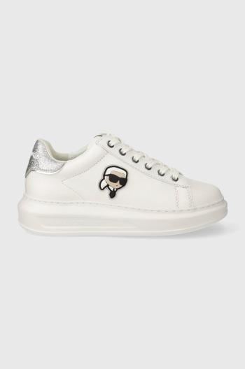 Kožené sneakers boty Karl Lagerfeld KAPRI bílá barva, KL62530N