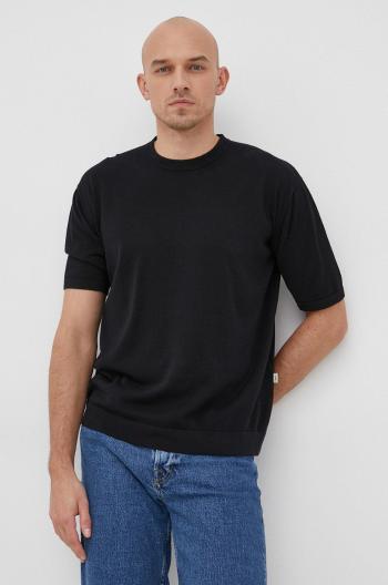 Bavlněné tričko Liu Jo pánský, černá barva,