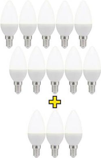 LED žárovka Basetech 230 V, E14, 3.5 W = 25 W, teplá bílá, A+ (A++ - E), tvar svíčky, 13 ks