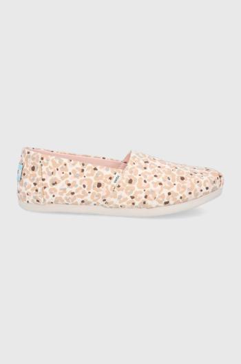 Espadrilky Toms Cheetah krémová barva