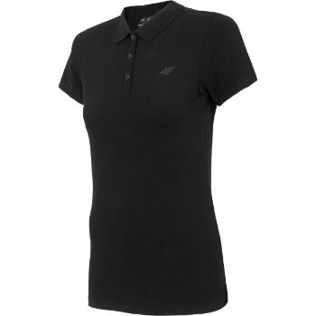 4F WOMEN'S T-SHIRT Dámské tričko s límečkem, černá, velikost M