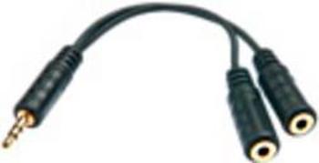 Audio kabel LINDY 35627, 0.12 m, černá