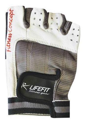 Fitness rukavice LIFEFIT PRO, bílé::velikost: FITNESR-PRO-S, M