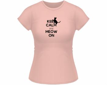 Dámské tričko Classic Keep calm and meow on