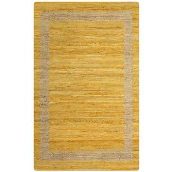 Ručně vyrobený koberec z juty žlutý 120x180 cm (133732)