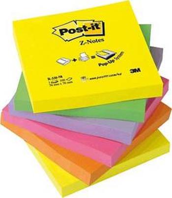 Post-it® lepicí poznámkové poznámky z-Notes Neon R330NR 76x76 mm netříděné podle práva 6 Post-it 7000080709, (š x v) 76 mm x 76 mm, neonově žlutá, neo