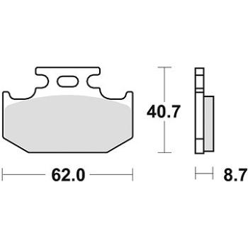 Braking brzdové destičky (semi-metalická směs SM1) (2ks) M501-129 (M501-129)