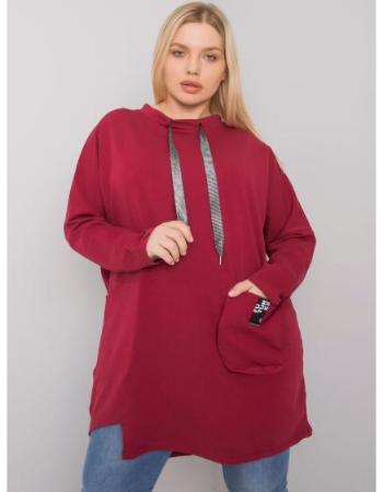 Dámská tunika bavlněná plus size REDMOND bordó