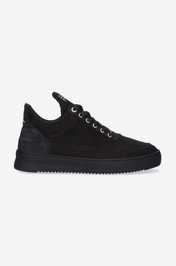 Kožené sneakers boty Filling Pieces Low Top Ripple Ceres černá barva, 25127261847