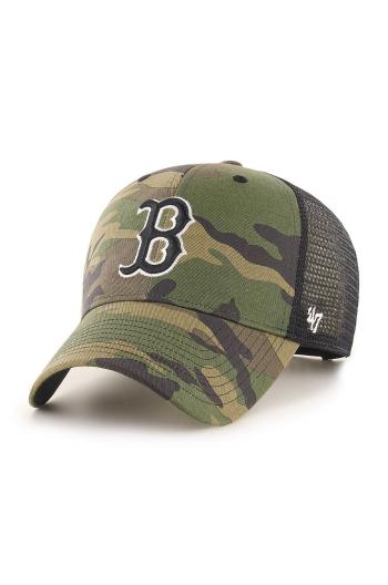 Čepice 47brand Boston Red Sox zelená barva, vzorovaná